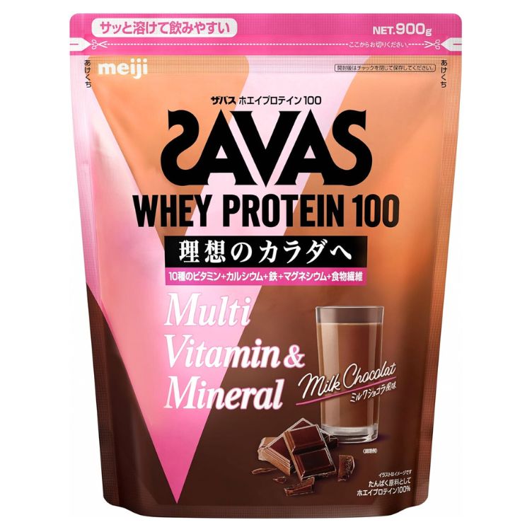 ザバス ホエイプロテイン100 マルチビタミン&ミネラル ミルクショコラ風味 900g