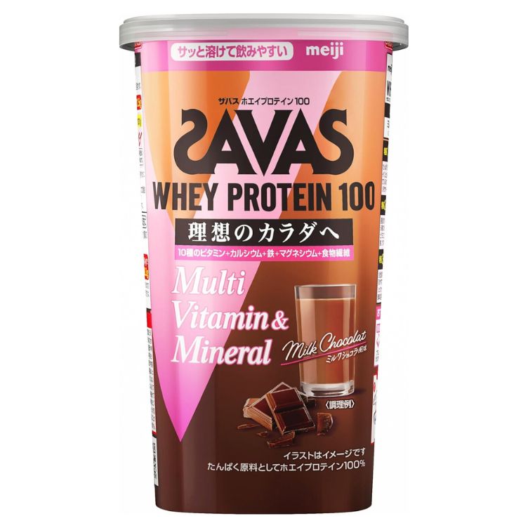 ザバス ホエイプロテイン100 マルチビタミン&ミネラル ミルクショコラ風味 280g
