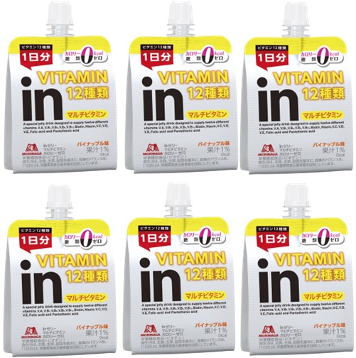 【6個セット】inゼリー マルチビタミンカロリーゼロ 180g×6個