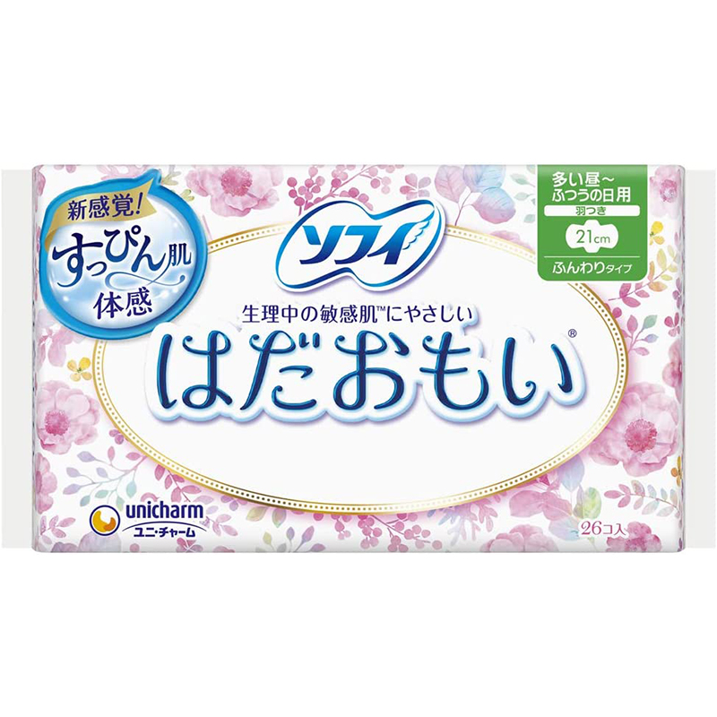 ソフィ はだおもい 多い昼～ふつうの日用 羽つき21cm 26枚