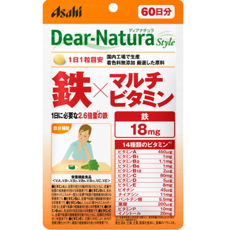 Dear-Natura Style 鉄×マルチビタミン [パウチタイプ] 60粒(60日分)