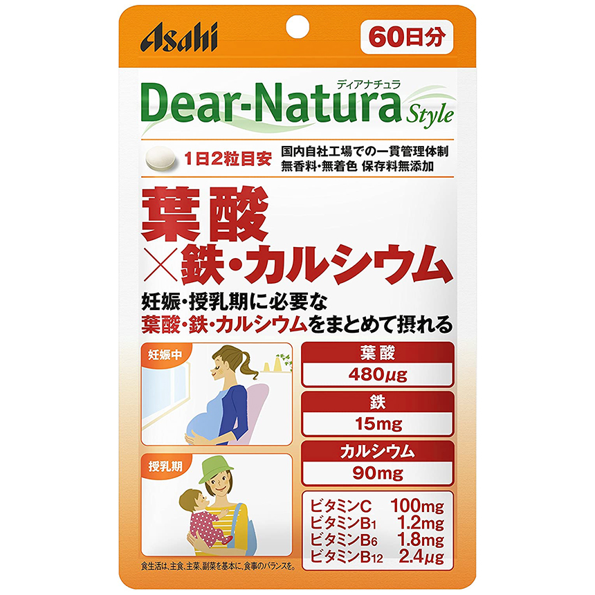 Dear-Natura Style 葉酸×鉄・カルシウム [パウチタイプ] 120粒(60日分)