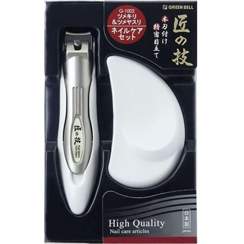 グリーンベル 匠の技 キャッチャーツメキリ＆ステンレスツメヤスリセット 1セット