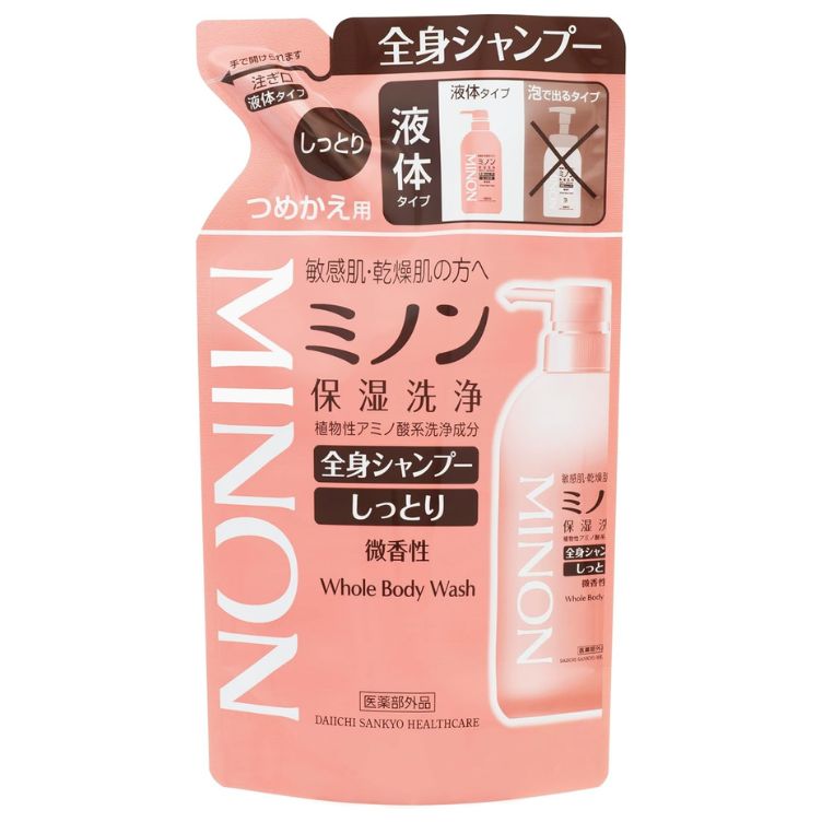 【医薬部外品】ミノン 全身シャンプー しっとりタイプ つめかえ用 380mL　　F15