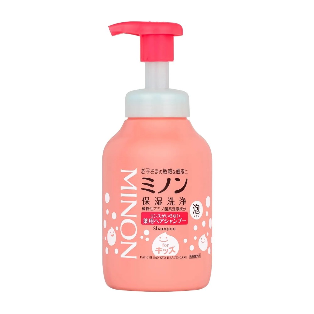 【医薬部外品】ミノン リンスがいらない薬用ヘアシャンプー キッズ 泡タイプ 380mL