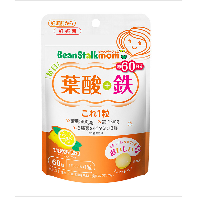 ビーンスタークマム 毎日葉酸＋鉄 これ1粒 60粒