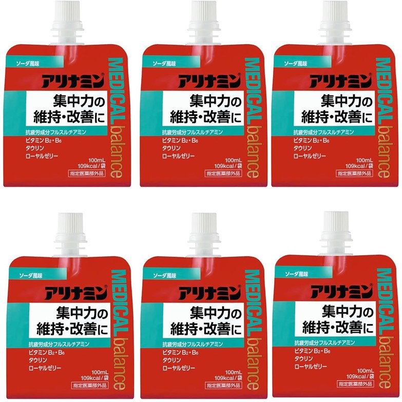 【指定医薬部外品】【6個セット】アリナミンメディカルバランス ソーダ風味 100mL×6個