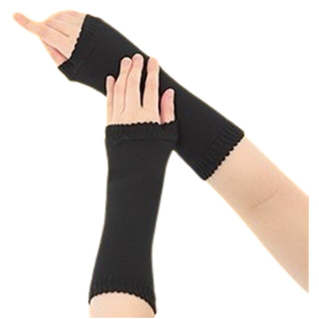 ピースエイトあったかアームカバーブラック 2枚