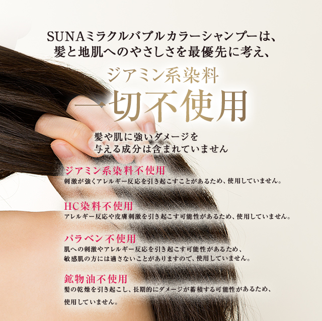 SUNA(スーナ) ミラクルバブルカラーシャンプー ダークブラウン 140g F36