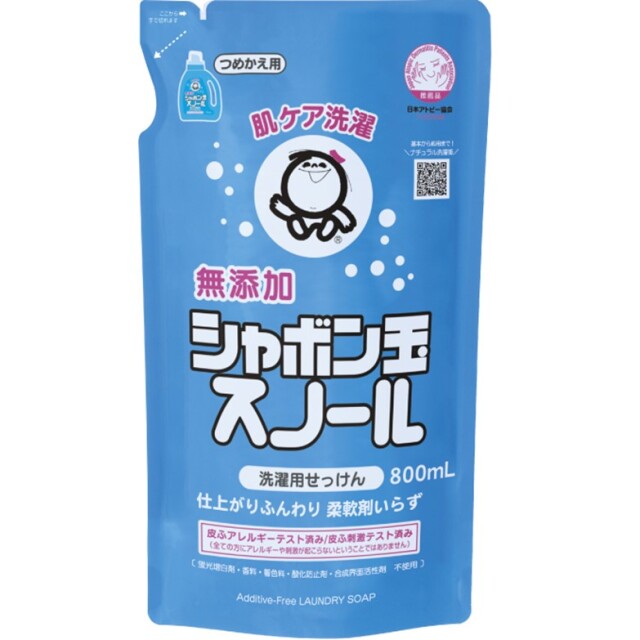 洗濯用せっけん シャボン玉スノールつめかえ用 800ml