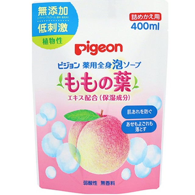 【医薬部外品】ピジョン 薬用全身泡ソープ（ももの葉） 詰めかえ用 400ml