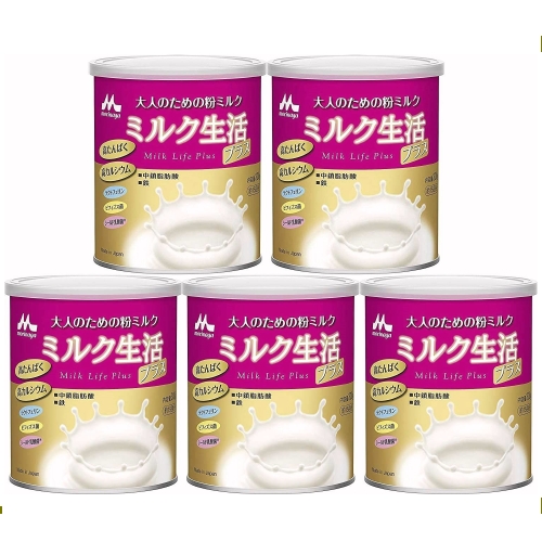 森永乳業 大人のための粉ミルク ミルク生活プラス 300g×5個