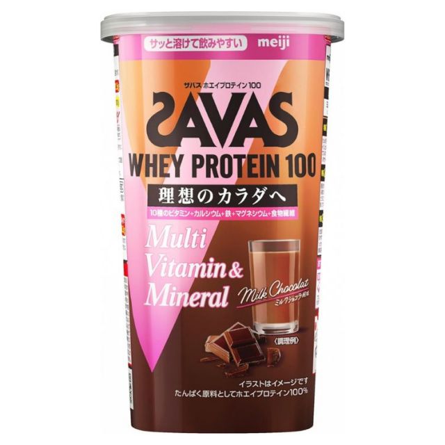 ザバス ホエイプロテイン100 マルチビタミン&ミネラル ミルクショコラ風味 280g