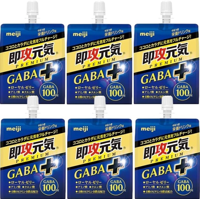 【6個セット】即攻元気ゼリーGABA+やみつき栄養ドリンク味 180g×6個
