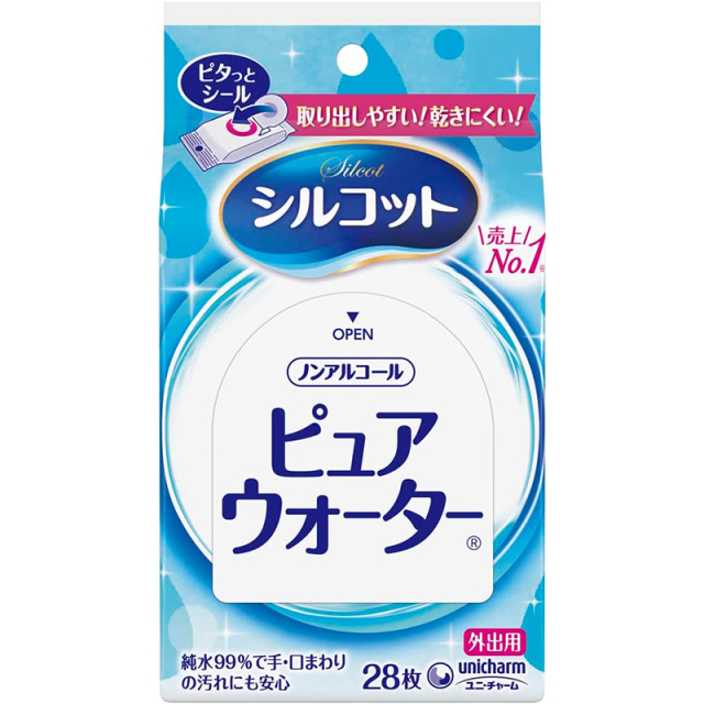 シルコット ウェットティッシュピュアウォーター 外出用 28枚