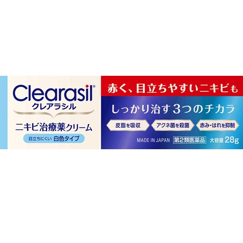 【第2類医薬品】クレアラシル ニキビ治療薬クリーム 白色タイプ 28g