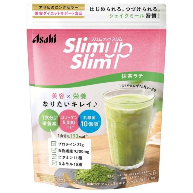 スリムアップスリム 酵素+スーパーフードシェイク 抹茶ラテ 315g　　F05
