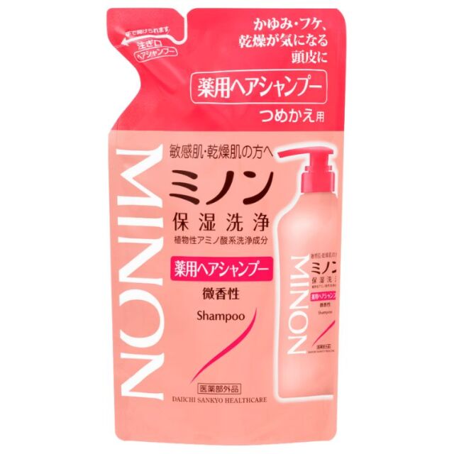 【医薬部外品】ミノン 薬用ヘアシャンプー つめかえ用 380mL　　F10