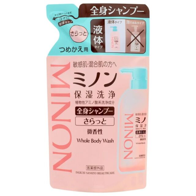 【医薬部外品】ミノン 全身シャンプー さらっとタイプ つめかえ用 380mL