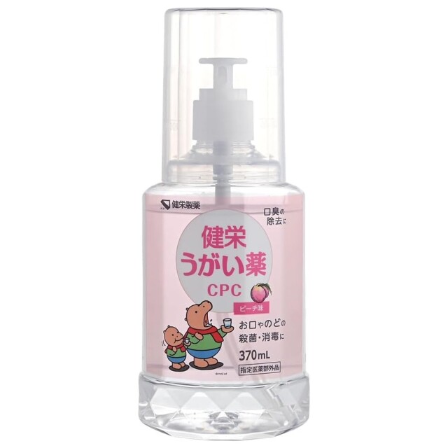 【指定医薬部外品】健栄うがい薬CPC ピーチ味(カバくん) 370ml