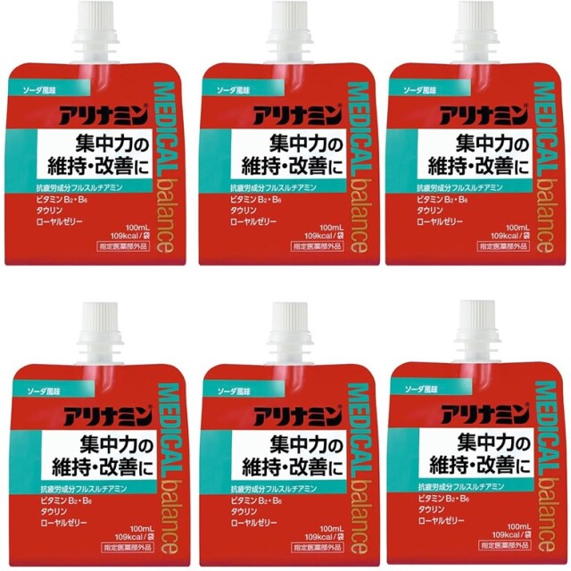 【指定医薬部外品】【6個セット】アリナミンメディカルバランス ソーダ風味 100mL×6個