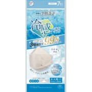 特殊な空間設計冷感不織布マスク 個別包装 ホワイト 7枚
