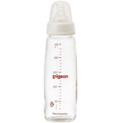 ピジョン スリムタイプ 哺乳びん(耐熱ガラス製・シリコーンゴム製乳首付) 240ml