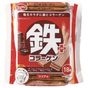ハマダコンフェクト 鉄プラスコラーゲン ウエハース ココア味 18枚入