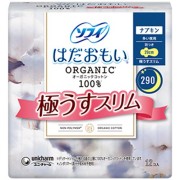 ソフィ はだおもいオーガニックコットン100% 極うすスリム 多い夜用 羽つき 29cm 12コ入