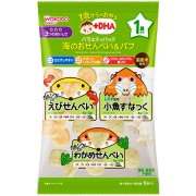 和光堂 1歳からのおやつ+DHA バラエティパック海おせんべい＆パフ 6包