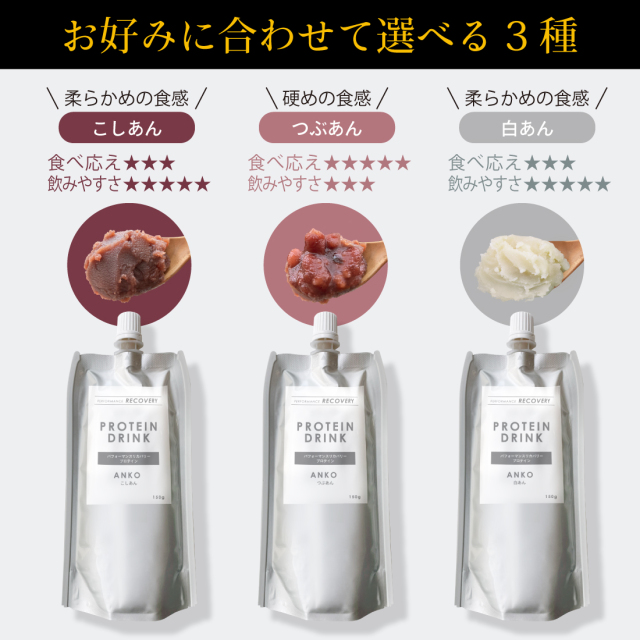 【送料無料】【初回限定】飲むプロテイン入りあんこ 150g お試し3本セット【ネコポス発送】