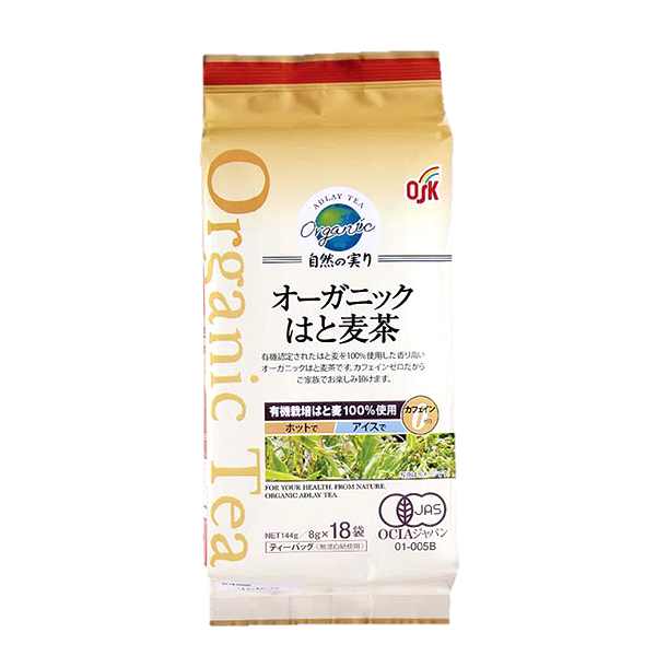 自然の実りはと麦茶18袋 144g（8g×18袋）オーガニック