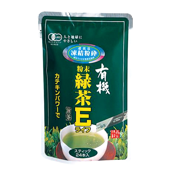 有機粉末緑茶Eライフ24本 12g（0.5g×24袋）