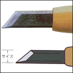 三木章ハイス鋼彫刻刀　キワ右型　画像