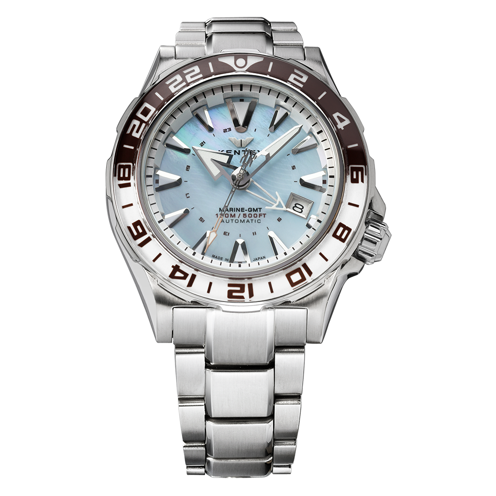 マリンゴールドさん専用 限定99本】KENTEX マリンGMT アイスブルーMOP／ MARINE GMT