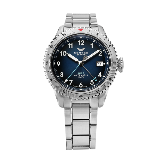 KENTEX スカイマンGMT ホライゾンブルー／SKYMAN GMT Horizon Blue [S809M-01]