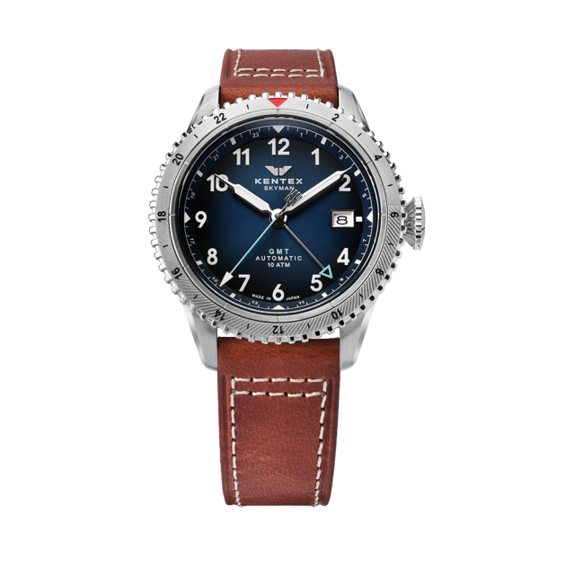 KENTEX スカイマンGMT ホライゾンブルー／SKYMAN GMT Horizon Blue [S809M-02]