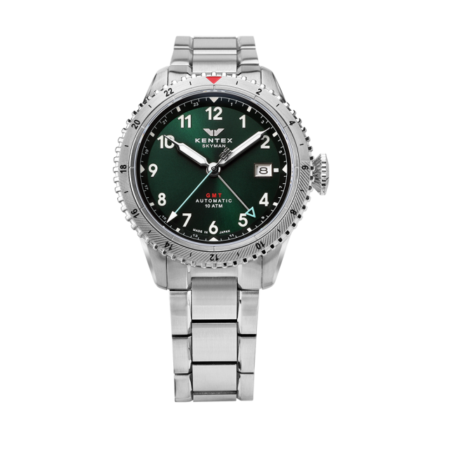 KENTEX スカイマンGMT グリーン／SKYMAN GMT Green [S809M-03]
