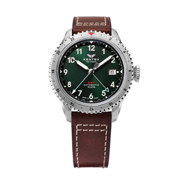 KENTEX スカイマンGMT グリーン／SKYMAN GMT Green [S809M-04]