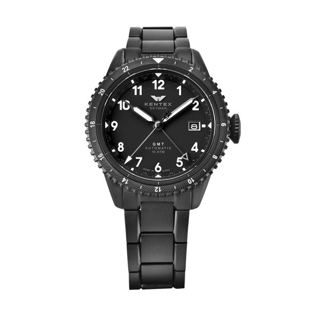 KENTEX スカイマンGMT オールブラック／SKYMAN GMT All Black [S809M-06]