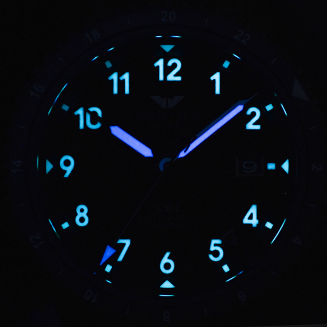 188本限定】KENTEX スカイマンGMT ブラックMOP／SKYMAN GMT Black