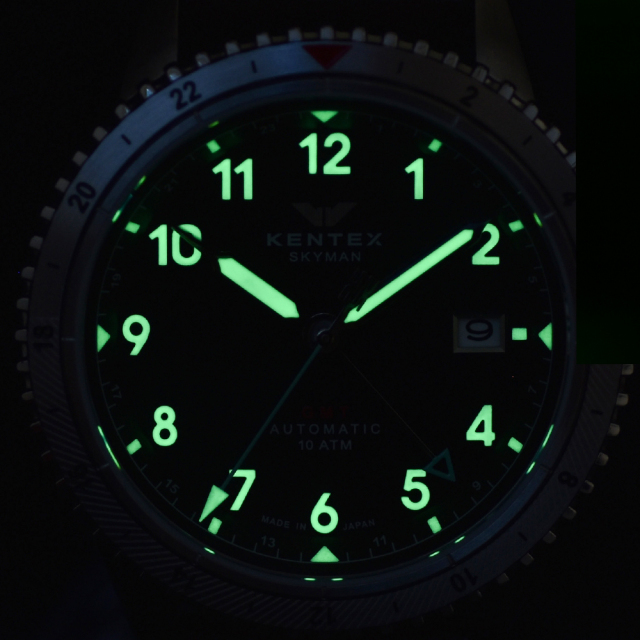 KENTEX スカイマンGMT グリーン／ SKYMAN GMT Green [S809M-04]