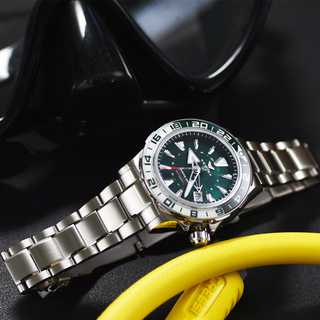 限定188本】KENTEX マリンGMT グリーンMOP／ MARINE GMT Green
