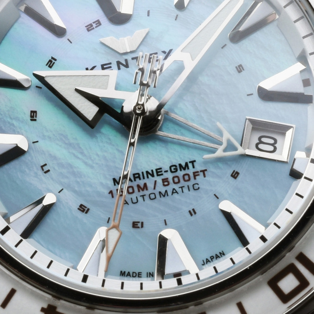 限定99本】KENTEX マリンGMT アイスブルーMOP／ MARINE GMT