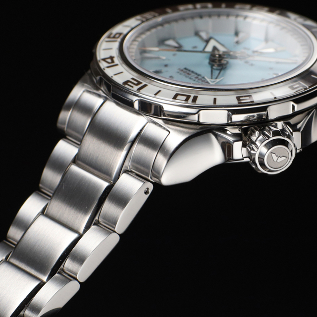 チ*プ様 【日本製】KENTEX マリン アイスブルーMOP【99本限定】S82 Kentex(ケンテックス) MARINE GMT/マリンGMT/MOP文字盤/ 99本