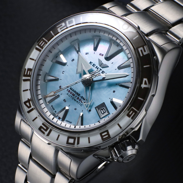 99本限定】KENTEX マリンGMT アイスブルーMOP／ MARINE GMT IceBlue
