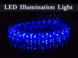 LEDロープライト【5ワイヤー4列LEDチューブ】　ブルー　切り売り２M単位　