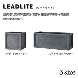 リードライト 植木鉢 プランター 大型 おしゃれ セメント調 モダン ガーデニング エクステリア