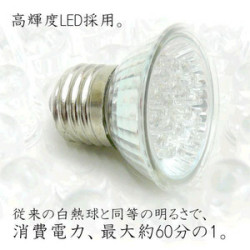 省エネ　消費電力1ワット E-26規格 LED18灯電球　白色光