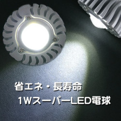 スーパーLED電球アルミレンズ　E26　白
